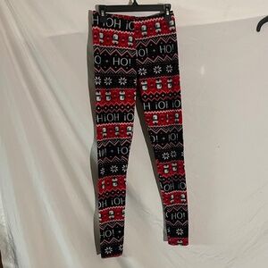 Christmas fleece leggings